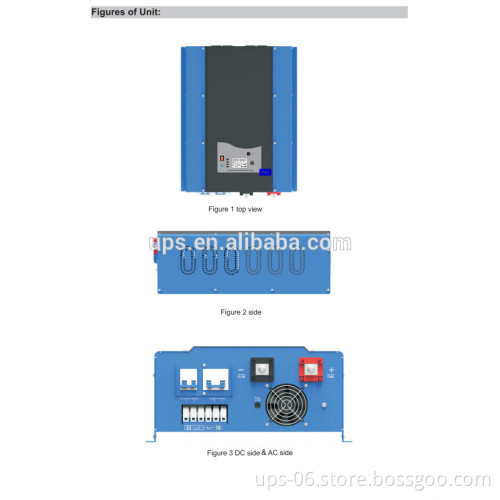CE approval Pure sine wave power inverter 10kw with charger